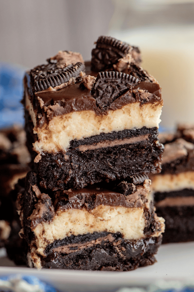 Brownie Bottom Bars 20 brownie bottom bars stacked