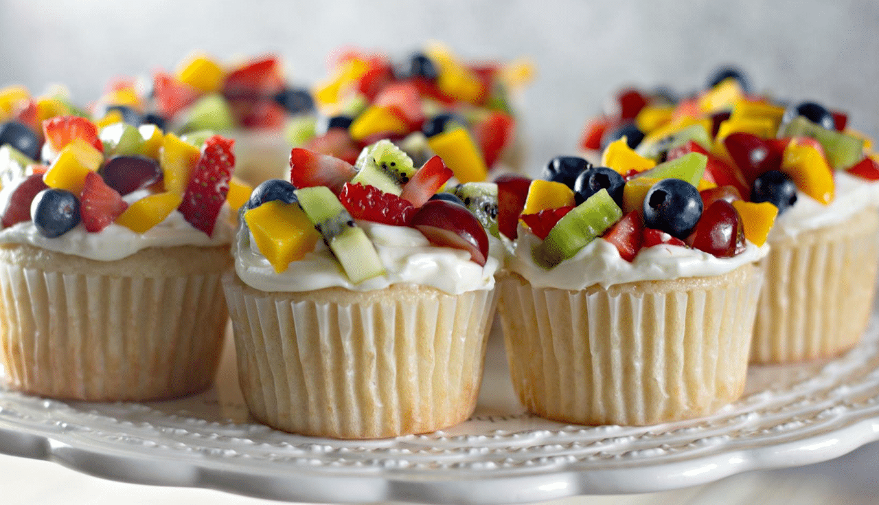 Fruit Topped Cupcakes
