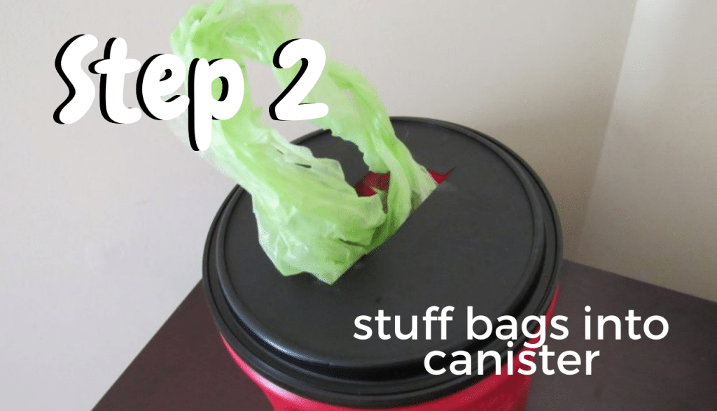 4 Step DIY Coffee Can Plastic Bag Holder 7 step 2