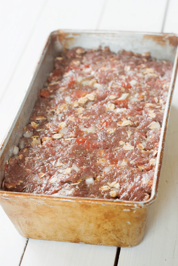 Venison Meatloaf 11 raw Venison Meatloaf packed in loaf pan