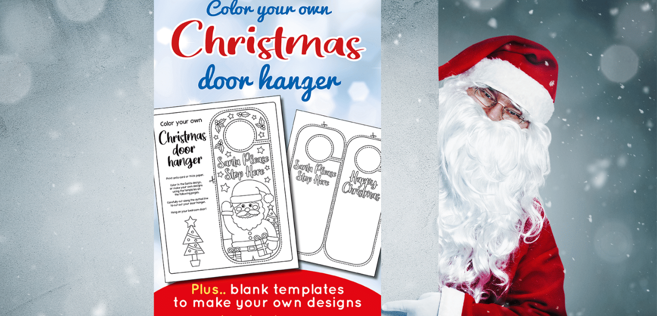 Santa Stop here printable door hange