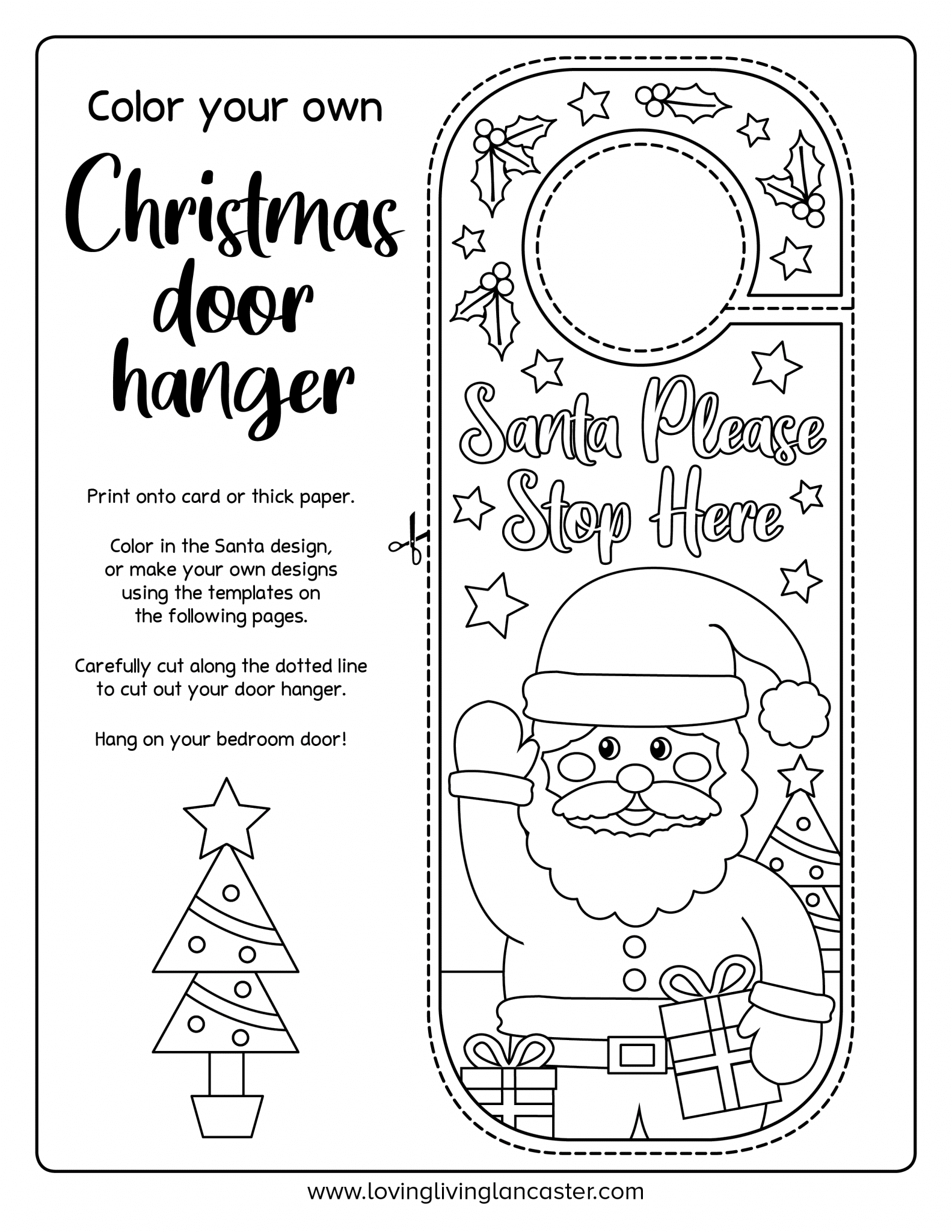 Santa Stop Here Sign Free Printable 