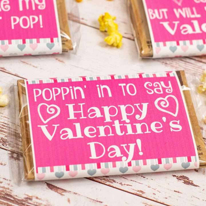 Popcorn Valentine Printables 13 DIY popcorn Valentine's Day gift for kids
