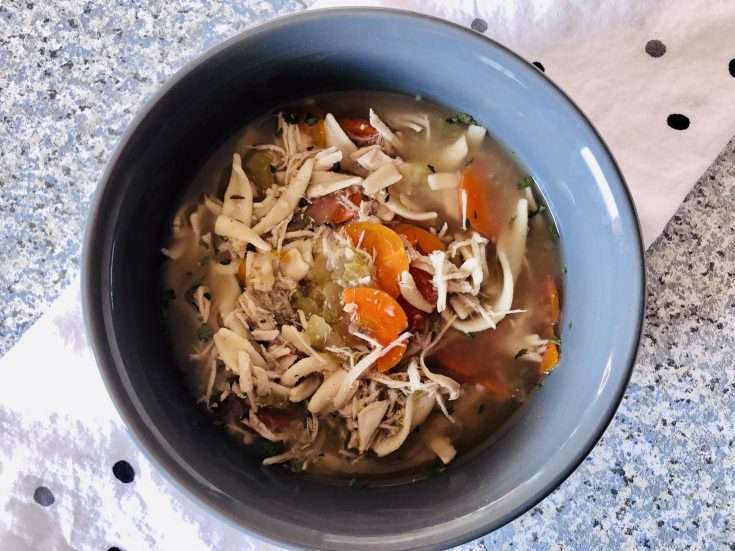 Slow Cooker Chicken Noodle Soup 5 Bowl of slow cooker chicken noodle soup