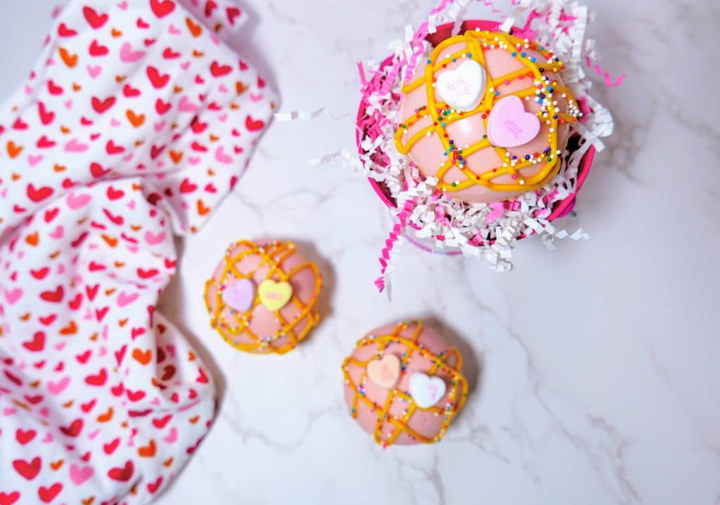 Valentine's Day Conversation Heart Hot Chocolate Bombs 4 conversation heart hot chocolate