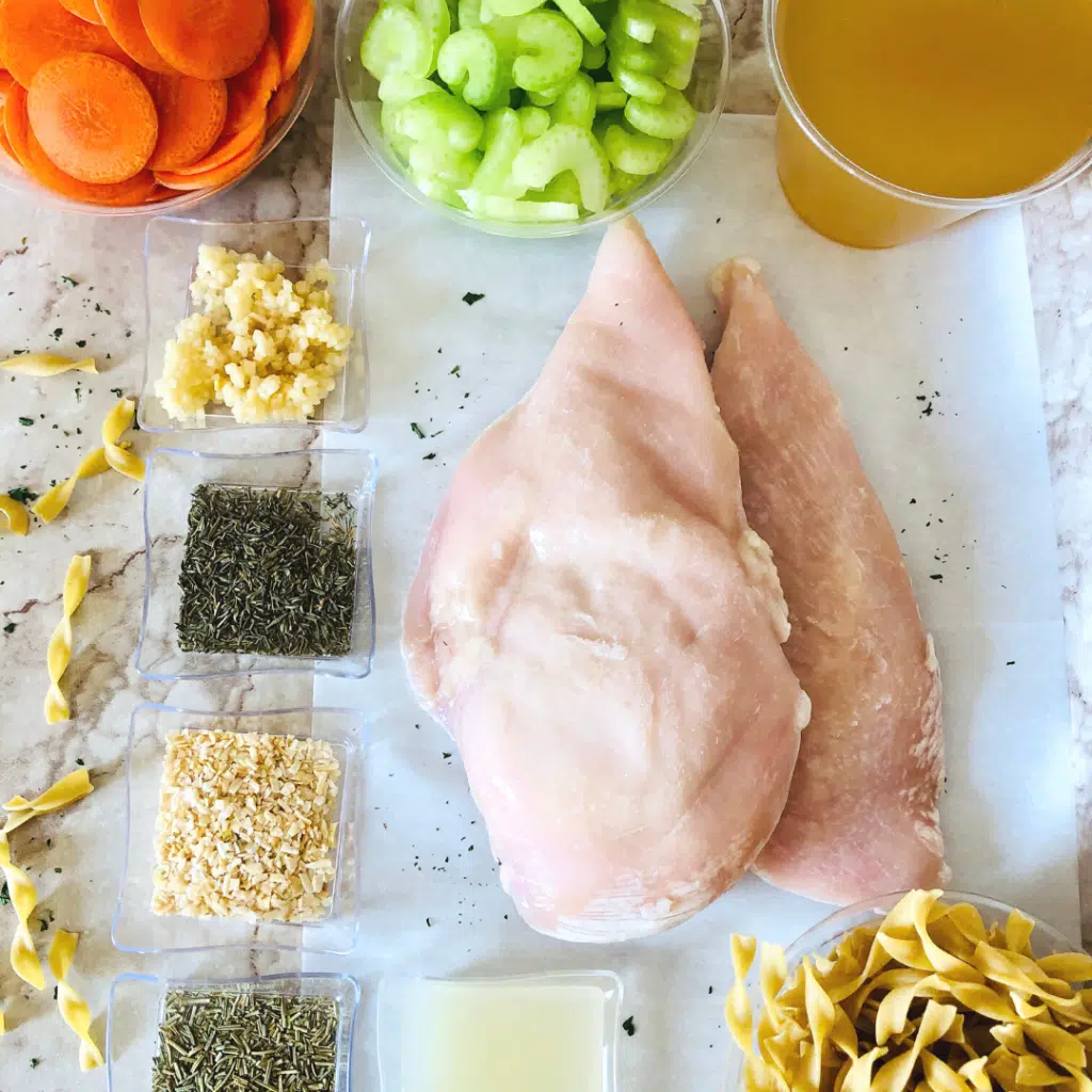 Slow Cooker Chicken Noodle Soup Ingredients