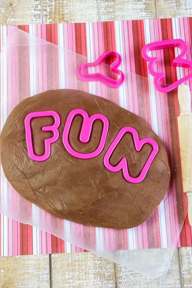Edible chocolate play dough for kids