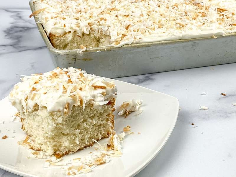 Coconut Cake Recipe from Scratch 1 Slice of coconut cake