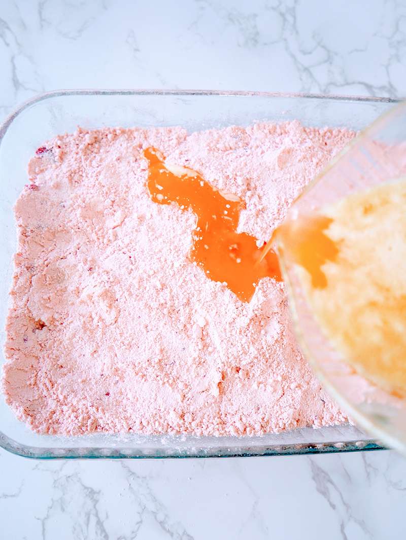 Strawberries and cream cake mix crumble recipe