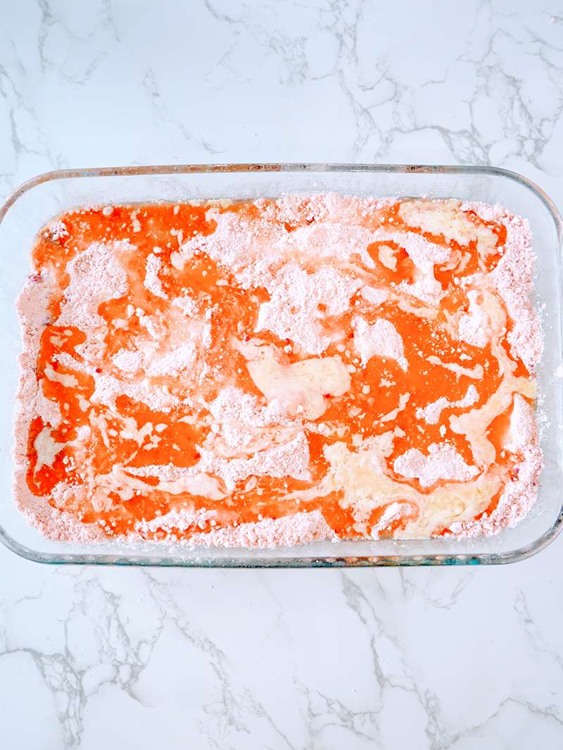 Strawberries and cream cake mix crumble recipe