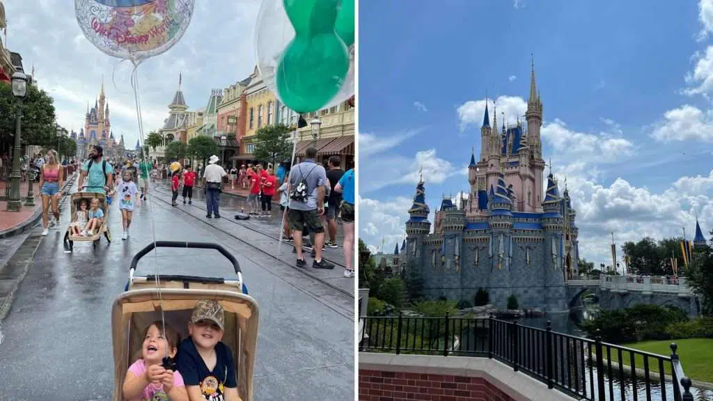 13 Cheap Things to Do In Orlando with Kids 3 kids at Magic Kingdom in Disney World
