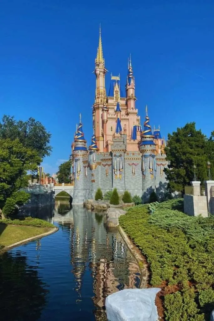 Cinderellas Castle at Magic Kingdom during Spring at Walt Disney World