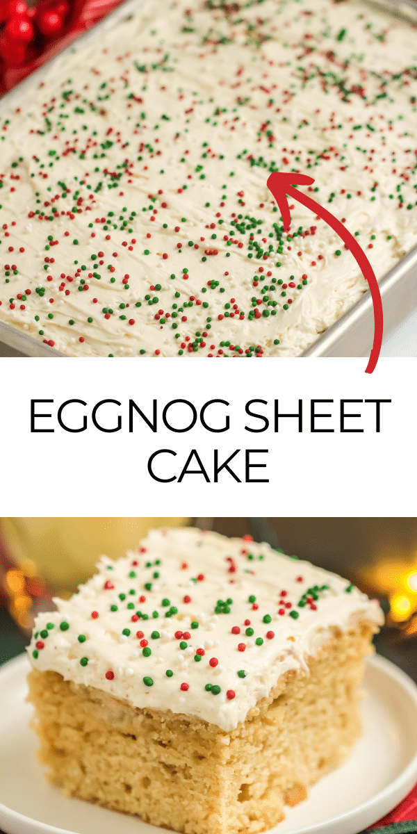Eggnog Sheet Cake (Easy Eggnog Cake Recipe)