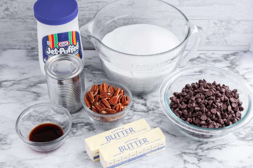 Pecan Fudge 6 ingredients for pecan fudge