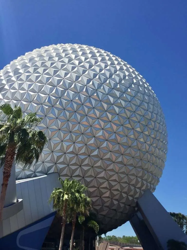 epcot with palm trees