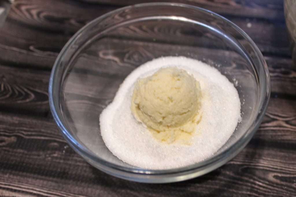 Soft and Chewy Lemon Sugar Cookies 7 lemon sugar cookie base of butter and sugar in bowl