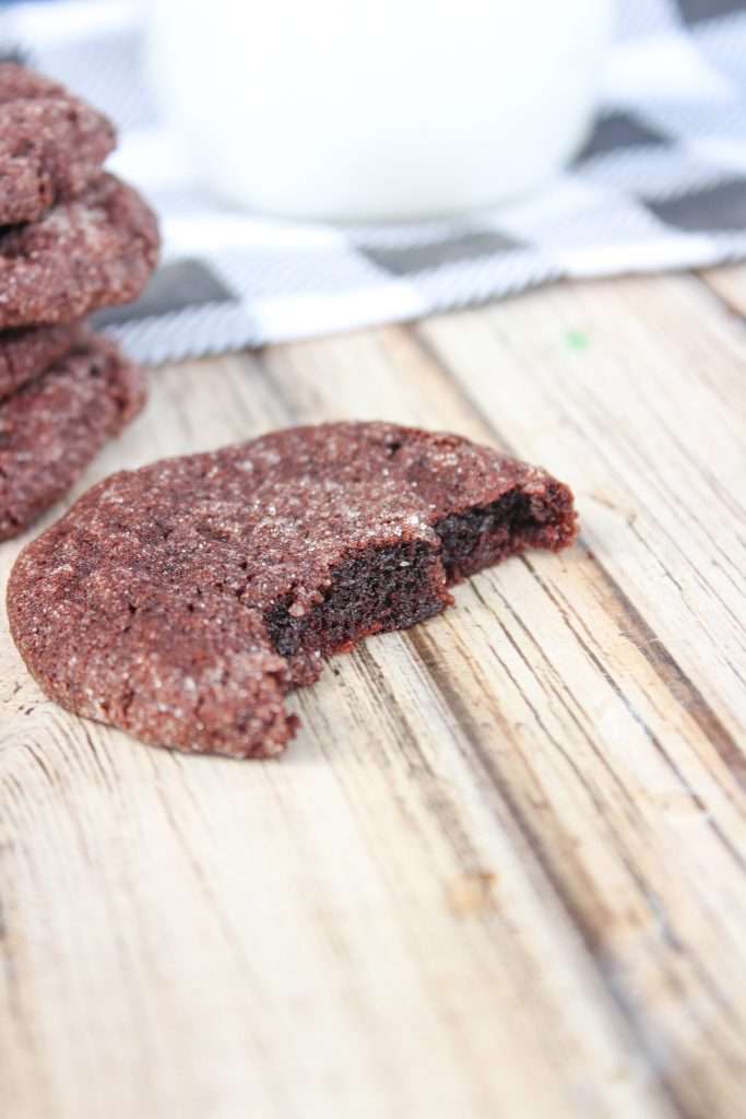 festive chocolate cookies made with sugar