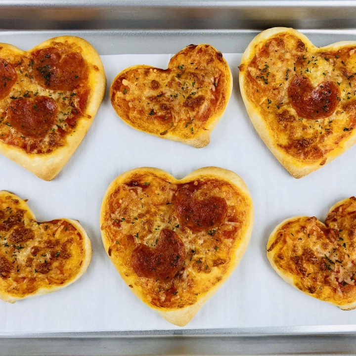 Heart Shaped Mini Pizzas