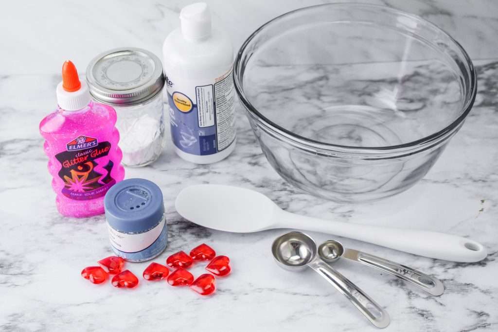 Valentine's Day Slime 6 ingredients for valentine's day slime