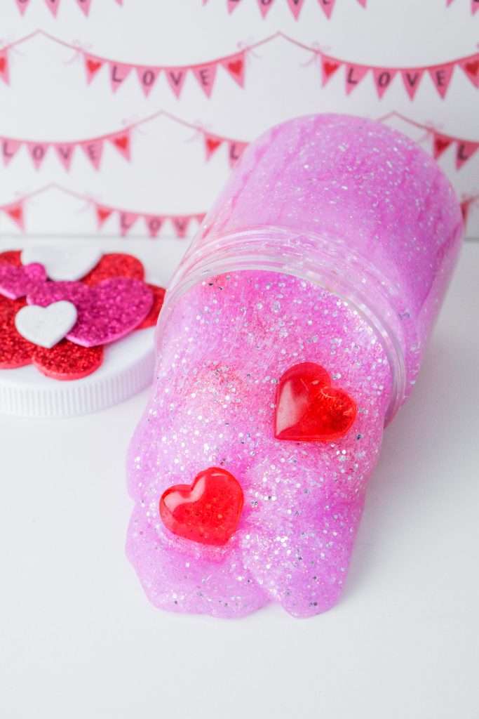 Valentine's Day Slime 12 pink and glittery slime for valentine's day