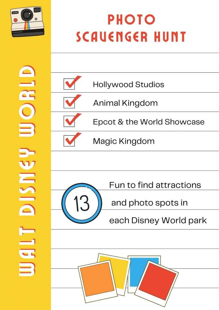 Disney World Parks Photo Scavenger Hunt For Adults & Kids! 4 1 1 1