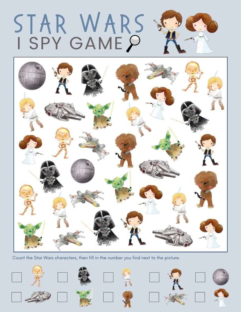 Star Wars I Spy Printable 4 1 2