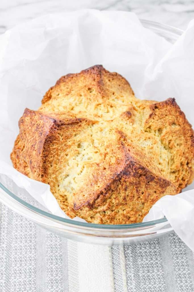 Easy Irish Soda Bread Recipe 4 homemade irish soda bread in a bowl