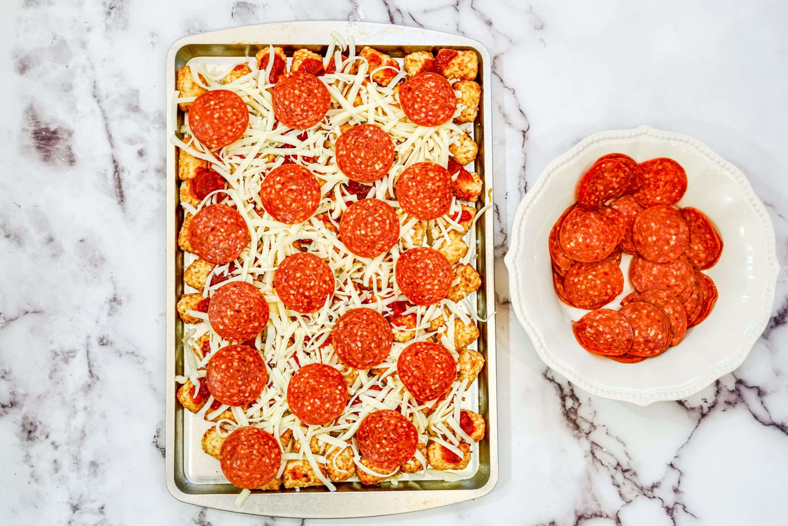 How To Make Pizza Tots With Pepperoni & Mozzarella 8 Photo Nov 27 11 20 20 PM scaled