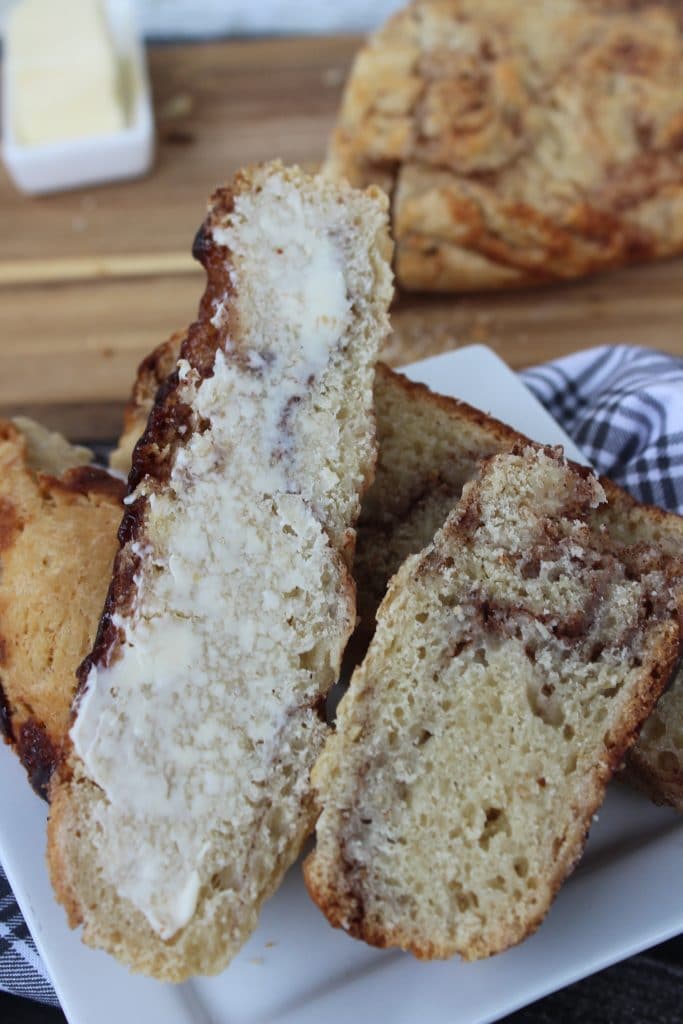Cinnamon Ribbon Bread 10 cinnamon ribbon bread with butter