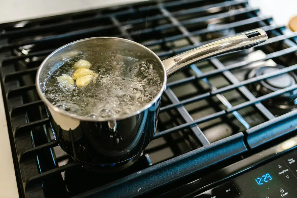 boiling tap water for cooking 