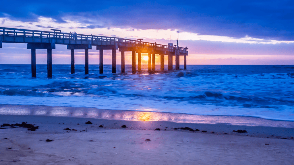 7 Delicious St. Augustine Seafood Restaurants You Must Visit Today 4 pier with sunset in the background