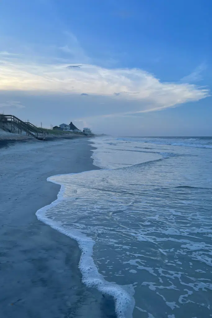 gorgous beach with water tide coming in on St. Augustine Beach
