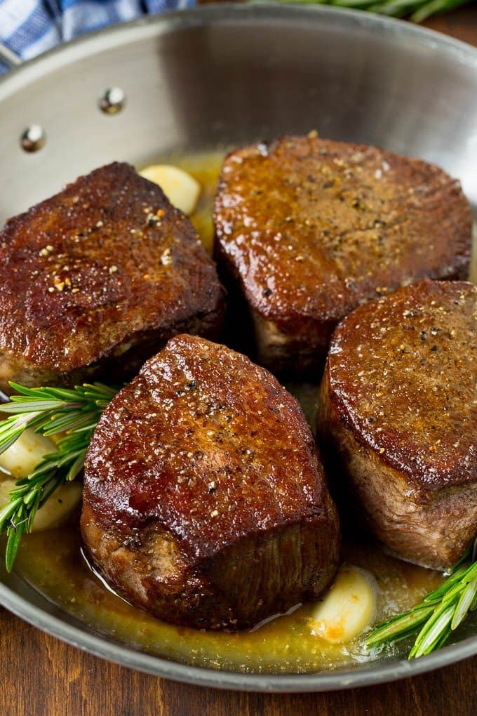Filet mignon in garlic butter