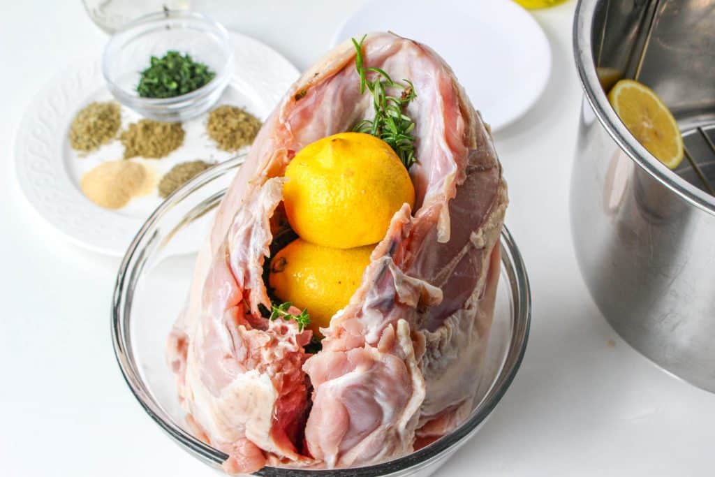 Quick Instant Pot Lemon and Herb Turkey Breast Recipe 11 turkey breast stuffed with lemon and fresh herbs