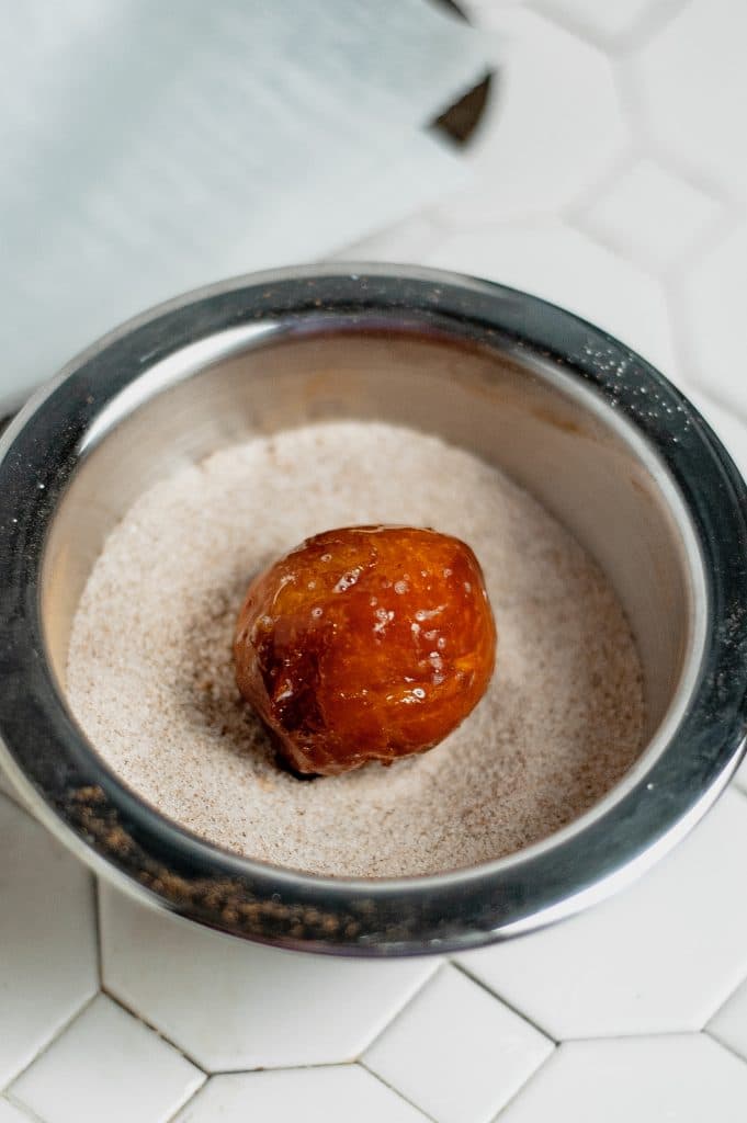 Cinnamon Sugar Donut Holes 28 plain donut hole in cinnamon sugar mixture