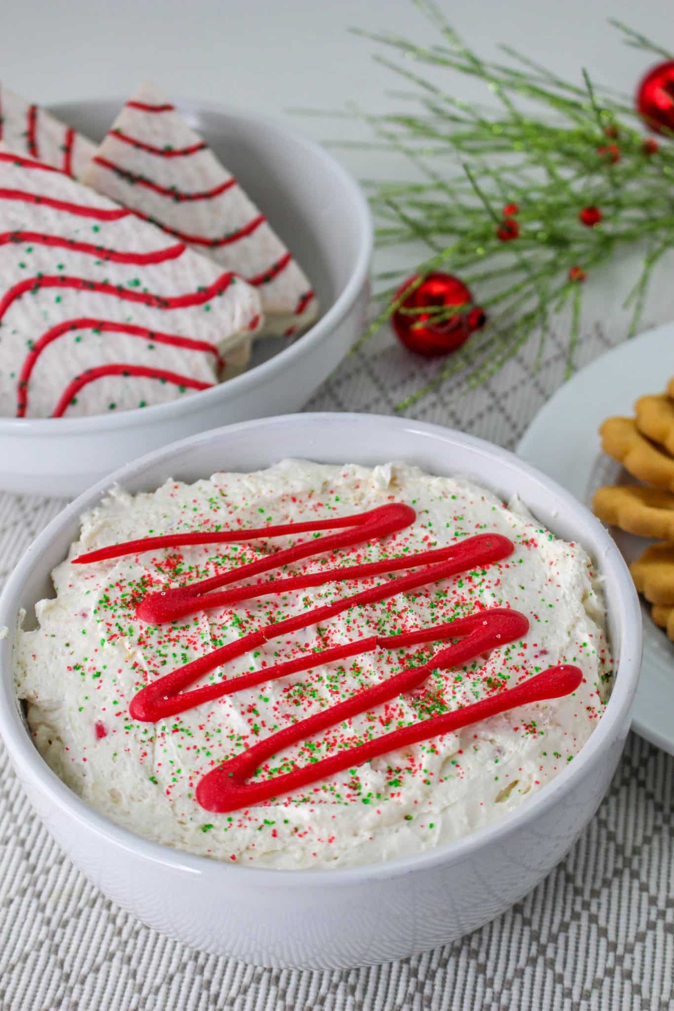 Little Debbie Christmas Tree Cake Dip (Easy No Bake Christmas Dessert)