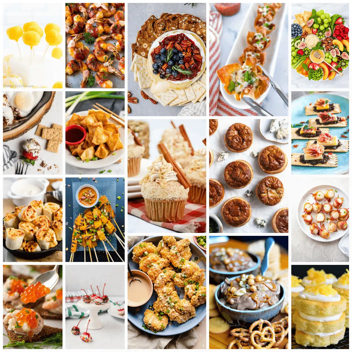 New Year's Eve Party Appetizer Collage