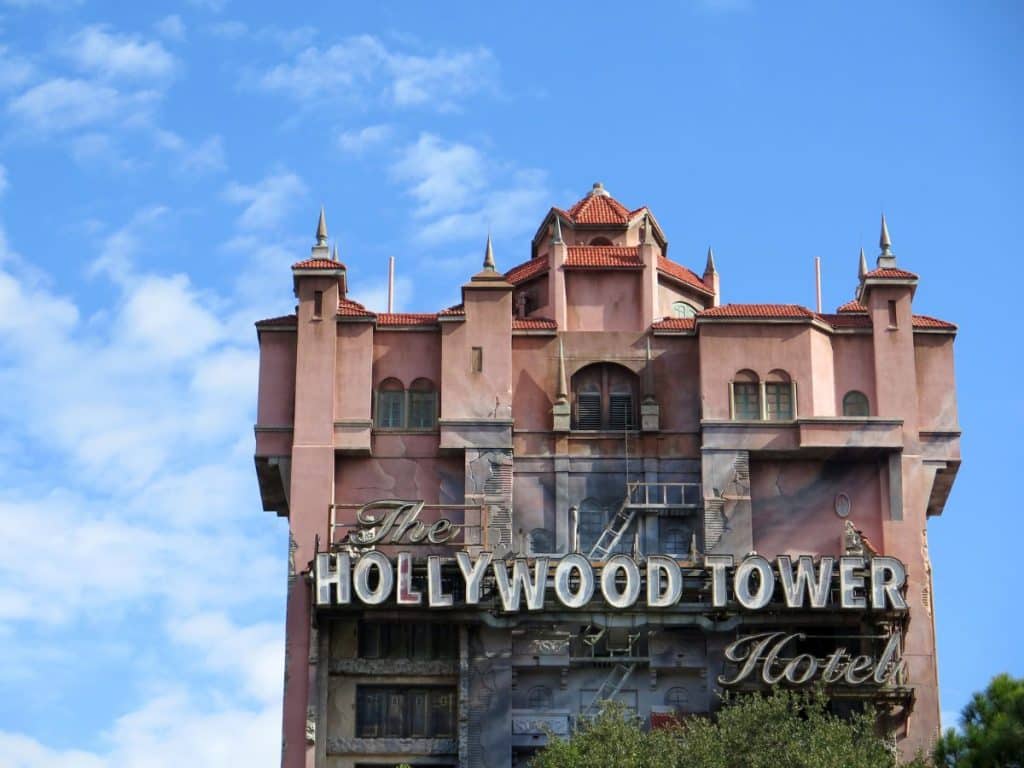 Hollywood Tower of Terror Hotel attraction at Hollywood Studios