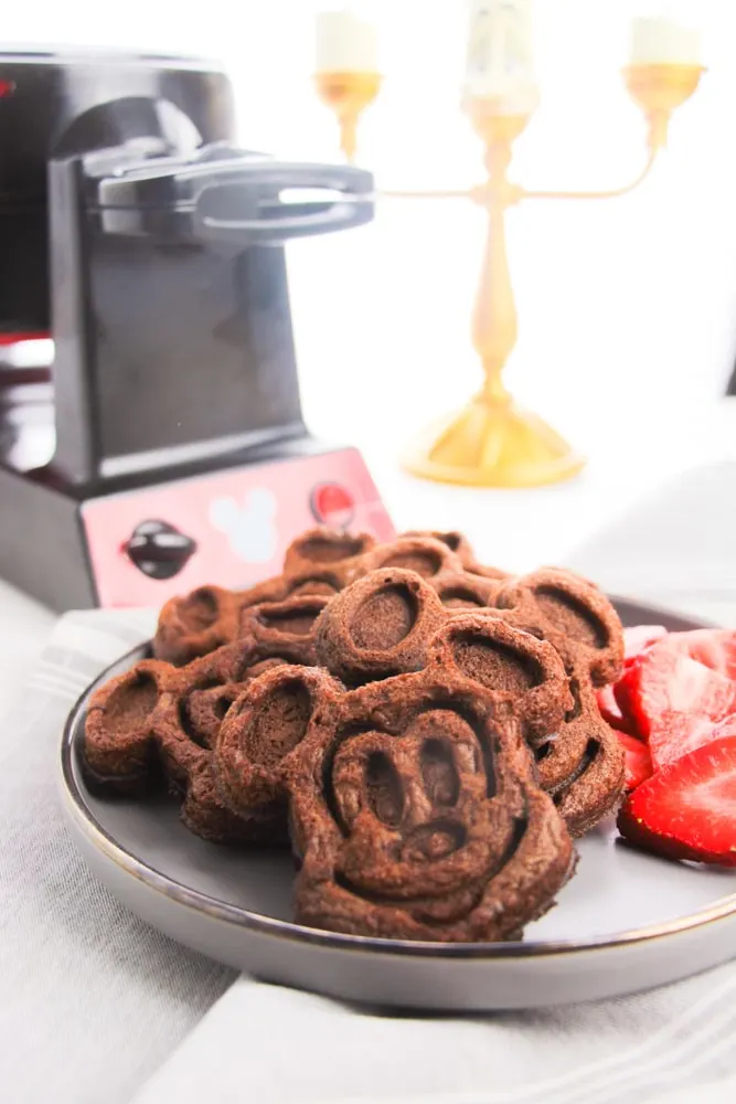 Chocolate Mickey Mouse Waffles