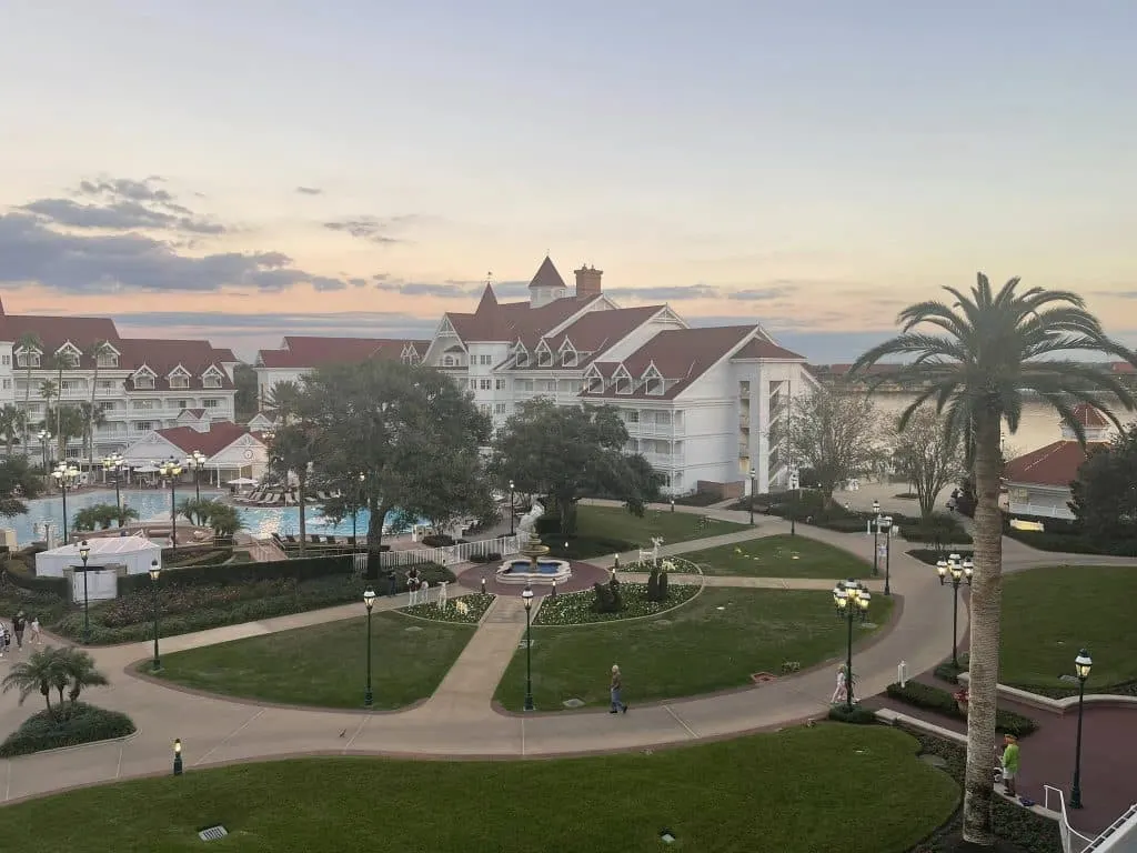 Disney's grand floridian resort and spa at sunset