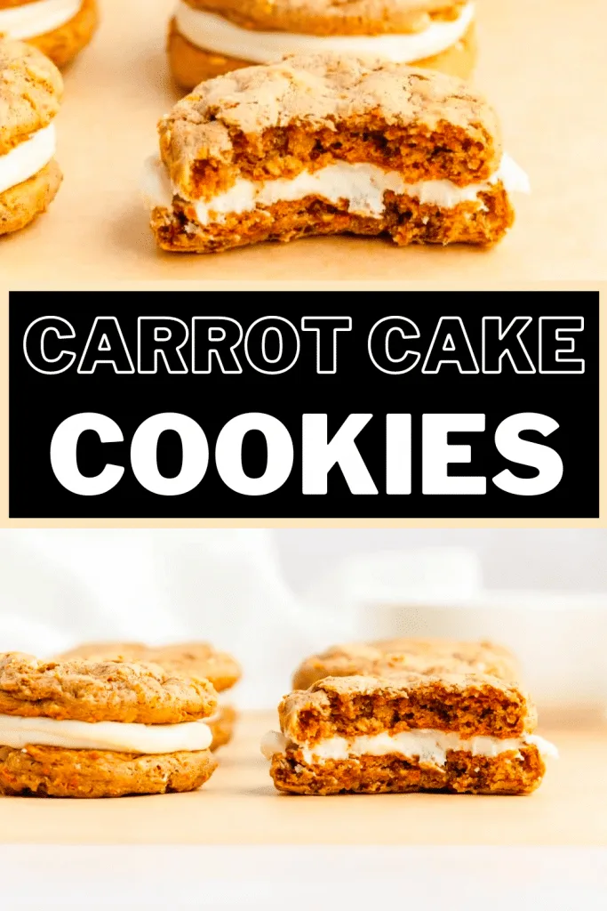 Collage of carrot cake cookies