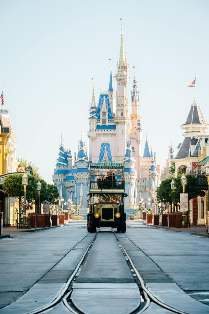 Everything You Need to Know About a Disney World Vow Renewal 47 Main Street Transportation for Disney World Wedding