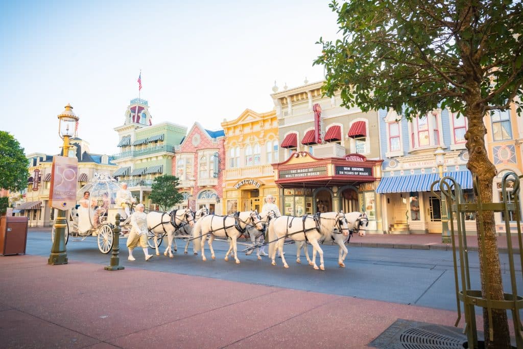 Everything You Need to Know About a Disney World Vow Renewal 48 Cinderella's Carriage on Main Street for Disney Wedding