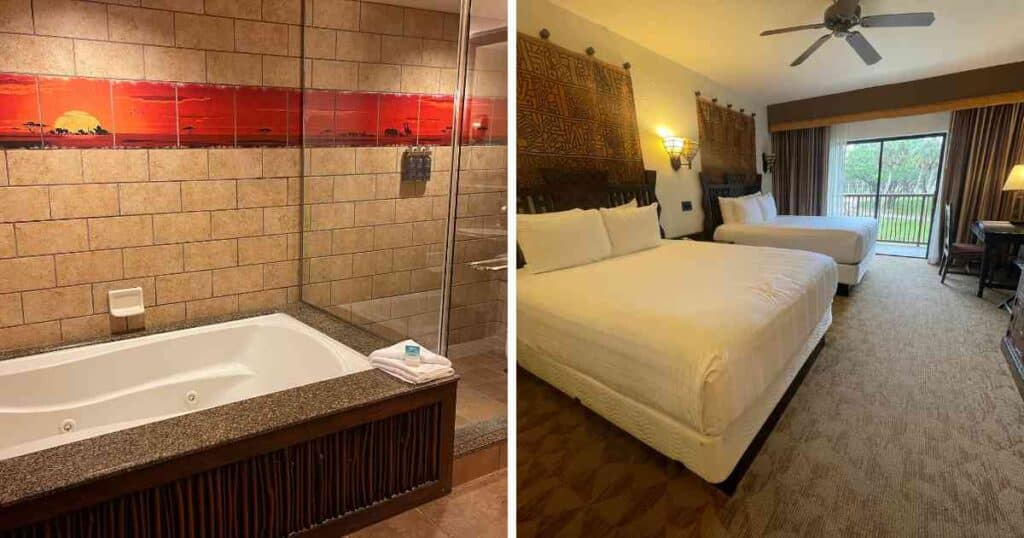 Animal Kingdom Lodge Review: Everything You Need to Know 2 bedroom and bathroom in 2 bedroom villa at kidani village