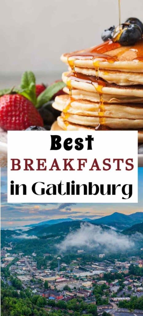 Pinterest Pin for Best Breakfasts in Gatlinburg TN