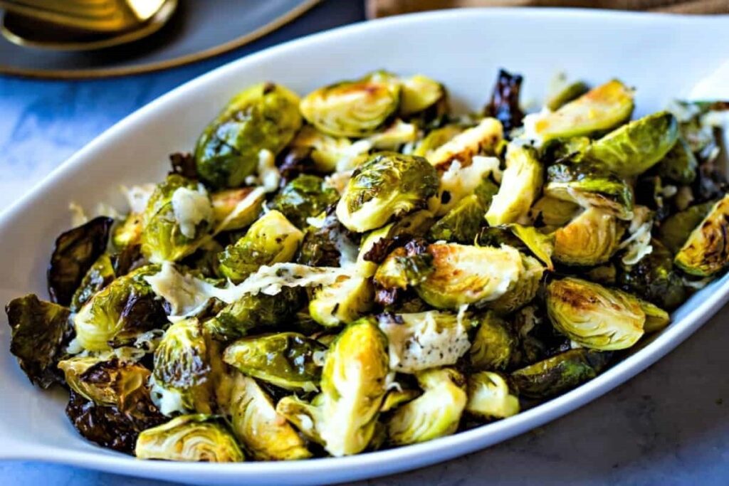 Side Dishes That Go With Venison (25+ Delicious Choices) 11 Roasted Brussels Sprouts With Asiago Cheese