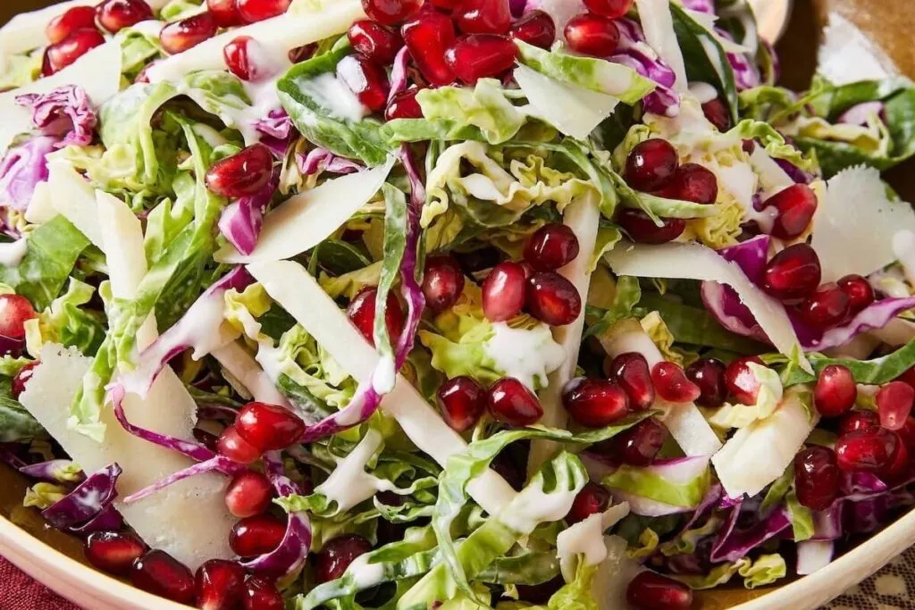 Shaved Brussels Sprouts Salad With Apple And Pomegranate