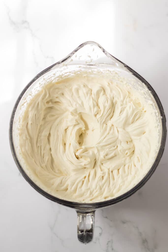 Easy Strawberry Icebox Cake 8 Heavy whipping cream whipped in glass mixing bowl
