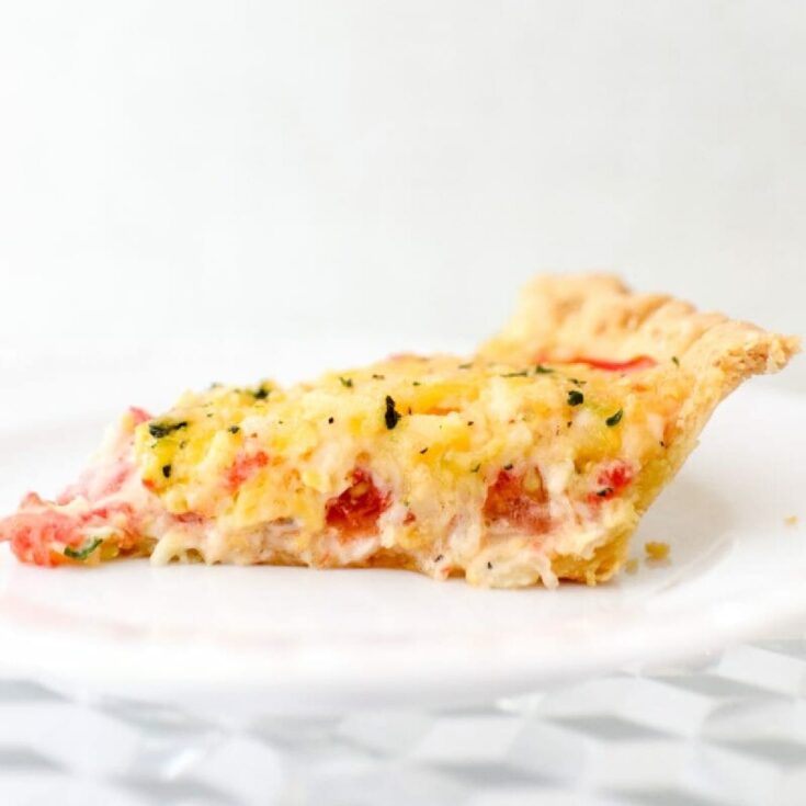 Image for Southern Tomato Pie with Pimento Cheese Topping