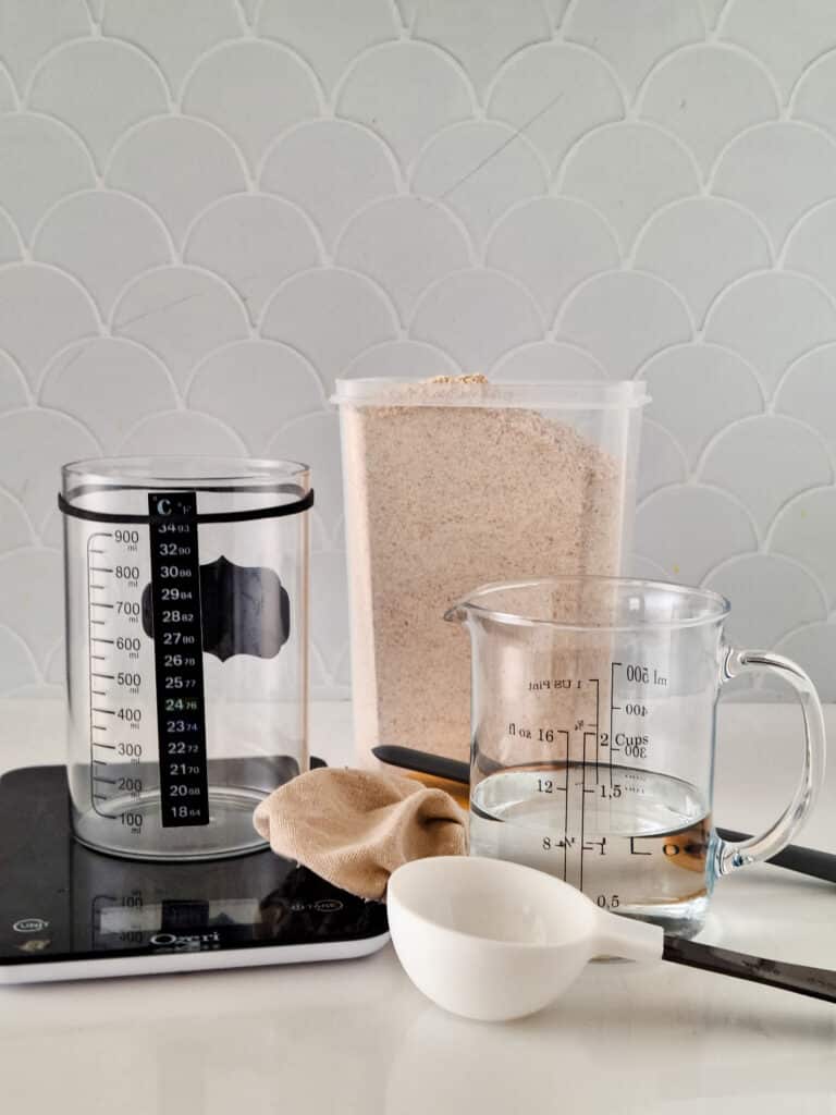 sourdough starter ingredients and equipment
